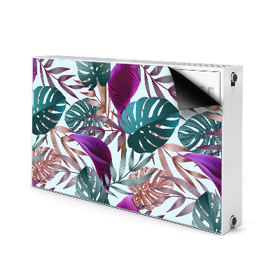 Decorative radiator cover Tropical leaves