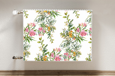 Printed radiator mat The blooming trees