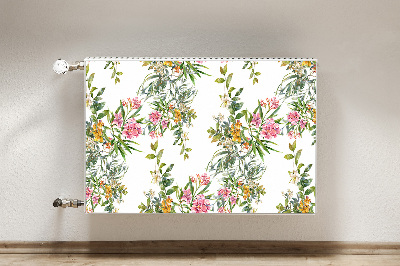 Printed radiator mat The blooming trees