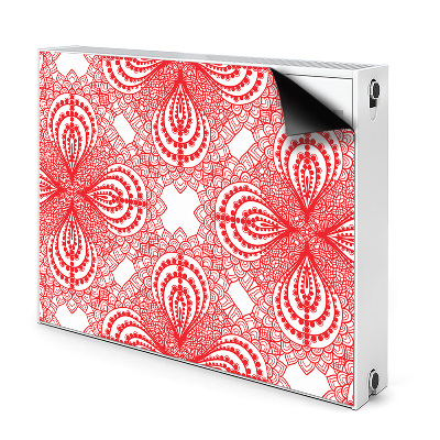 Radiator cover Red lace