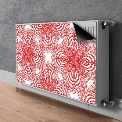 Radiator cover Red lace