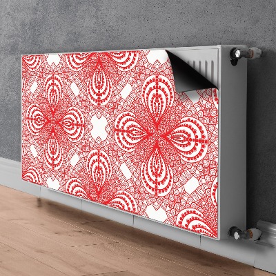 Radiator cover Red lace