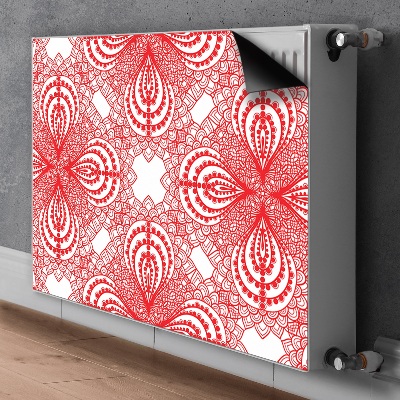 Radiator cover Red lace