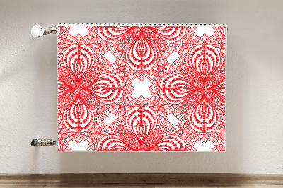 Radiator cover Red lace