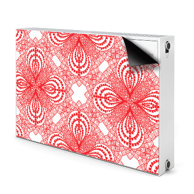 Radiator cover Red lace