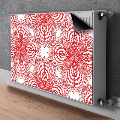 Radiator cover Red lace