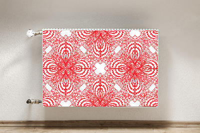 Radiator cover Red lace