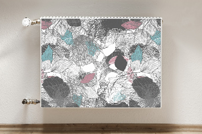 Printed radiator mat Floral pattern