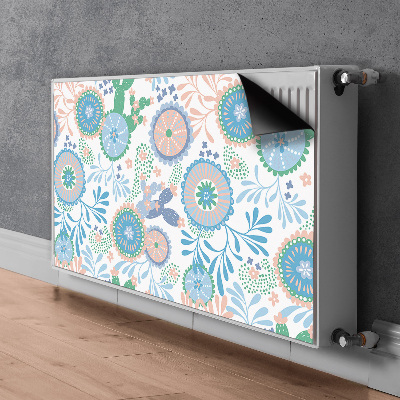 Printed radiator mat Vintage flowers