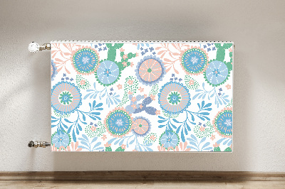 Printed radiator mat Vintage flowers