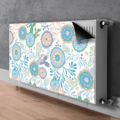 Printed radiator mat Vintage flowers