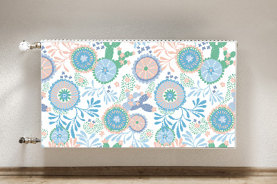 Printed radiator mat Vintage flowers