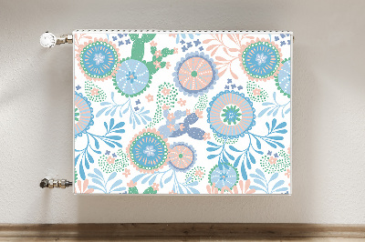 Printed radiator mat Vintage flowers