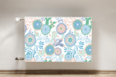 Printed radiator mat Vintage flowers