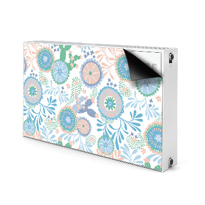 Printed radiator mat Vintage flowers