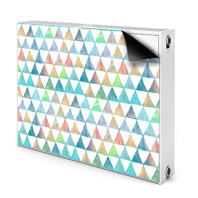 Magnetic radiator mat Geometric triangles