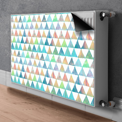 Magnetic radiator mat Geometric triangles