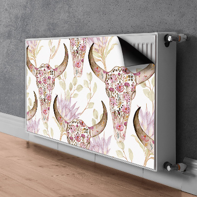 Radiator cover Flower skull