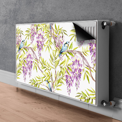 Magnetic radiator mat Birds on the branch