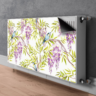 Magnetic radiator mat Birds on the branch