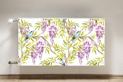 Magnetic radiator mat Birds on the branch