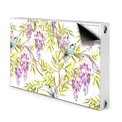 Magnetic radiator mat Birds on the branch