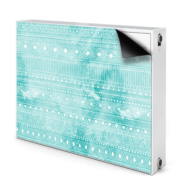 Magnetic radiator mat Geometric turquoise