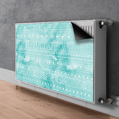 Magnetic radiator mat Geometric turquoise