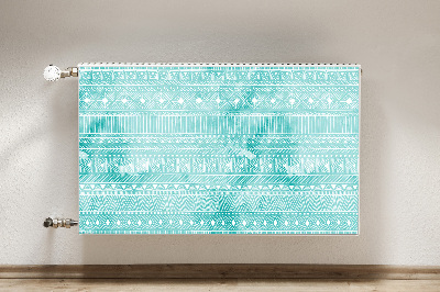 Magnetic radiator mat Geometric turquoise