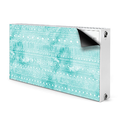 Magnetic radiator mat Geometric turquoise