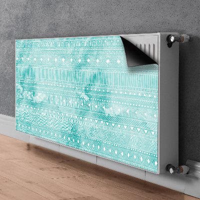 Magnetic radiator mat Geometric turquoise