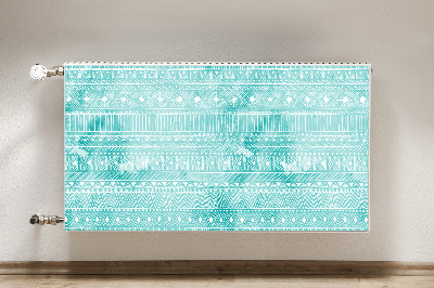 Magnetic radiator mat Geometric turquoise