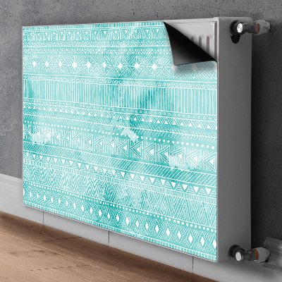 Magnetic radiator mat Geometric turquoise