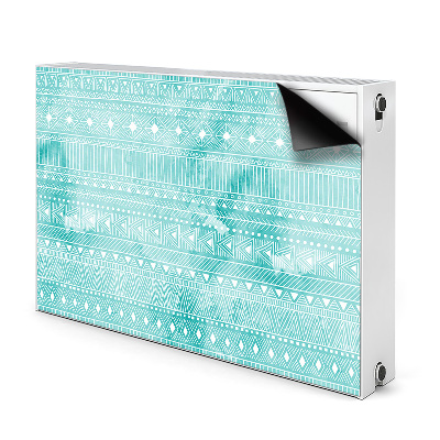 Magnetic radiator mat Geometric turquoise