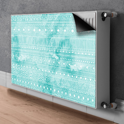 Magnetic radiator mat Geometric turquoise