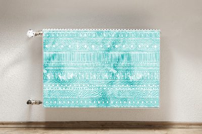 Magnetic radiator mat Geometric turquoise