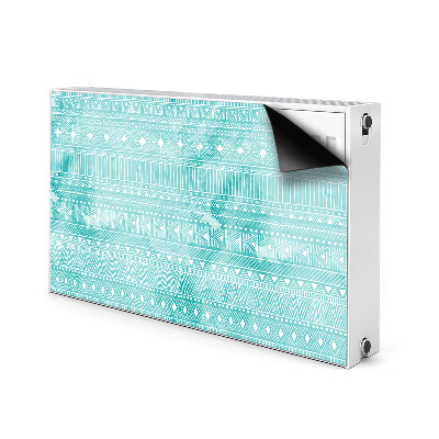 Magnetic radiator mat Geometric turquoise