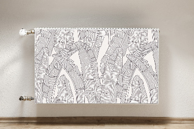 Printed radiator mat Banana leaves