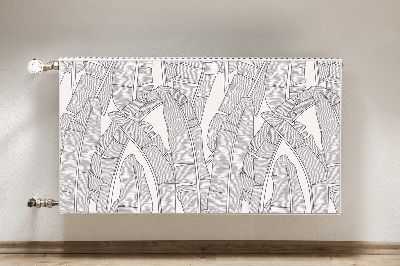 Printed radiator mat Banana leaves