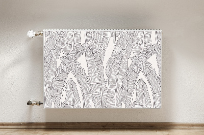 Printed radiator mat Banana leaves