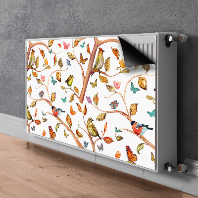 Magnetic radiator mat Birds on the branch