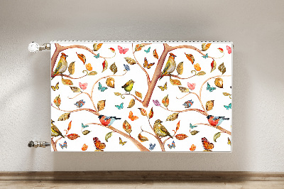 Magnetic radiator mat Birds on the branch