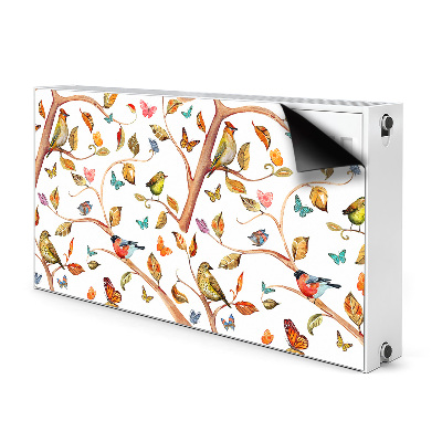 Magnetic radiator mat Birds on the branch