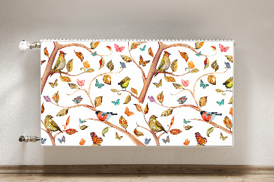 Magnetic radiator mat Birds on the branch