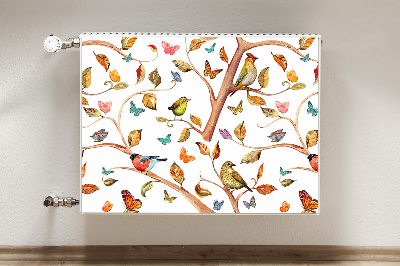 Magnetic radiator mat Birds on the branch