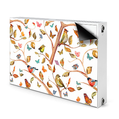 Magnetic radiator mat Birds on the branch