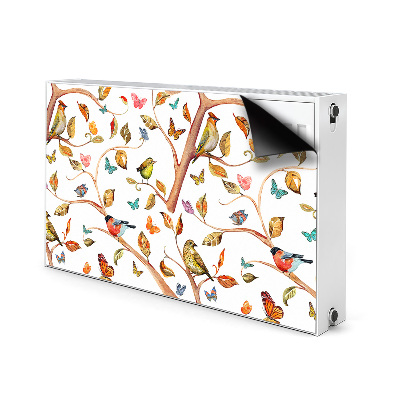 Magnetic radiator mat Birds on the branch