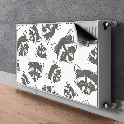 Decorative radiator cover Raccoon