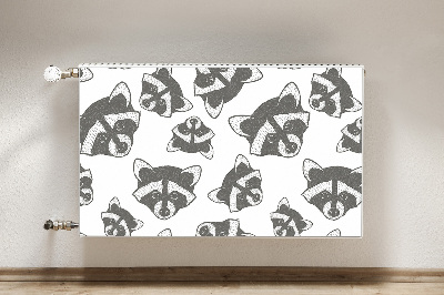 Decorative radiator cover Raccoon