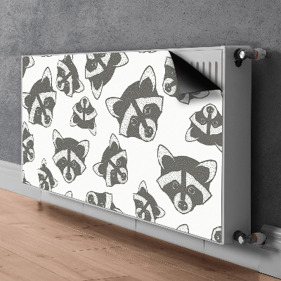 Decorative radiator cover Raccoon